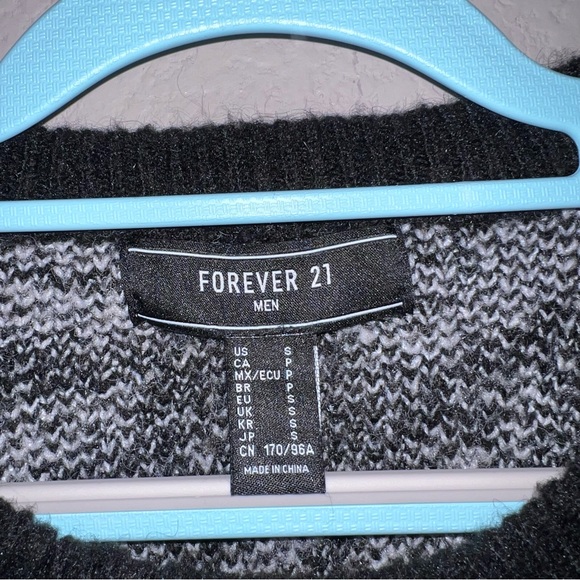 Forever 21 man Black and white oversized sweater 6% wool - Picture 4 of 5
